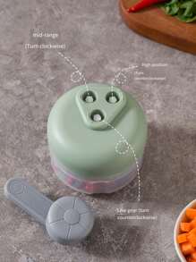 1pc Manual 3-Speed Garlic Press, Kitchen Handy Mini Garlic Crusher/Grinder Tool For Mincing, Chopping, Blending