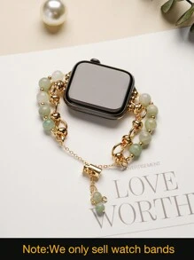 1 Stück Damen Katzenauge Stein Armband Metallband kompatibel mit 38/40/41/44/45/49/42/46mm Serie 11/SE3/Ultra3/Ultra/SE/SE2/10/9/8/7/6/5/4/3/2/1