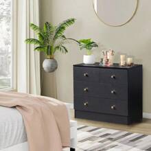 Modern Simple 4-Drawer Dresser Black - default - View 1