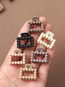 20pcs Square Beige Simple Cute Versatile Sweet Hairpins Hair Clips Bangs Clips, Ideal For Parties, Shopping, Dating And Daily Use, Lightweight And Convenient
