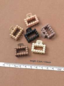 20pcs Square Beige Simple Cute Versatile Sweet Hairpins Hair Clips Bangs Clips, Ideal For Parties, Shopping, Dating And Daily Use, Lightweight And Convenient