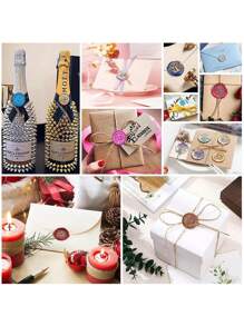 Metal Wax Seal Kit With Round Flower Square Hexagonal Mold Shapes For Wax Seal Stamp, Silicone Mat For Sealing Wax Kit, Wax Seal Mold For Wedding, Envelope, Card, Craft, Gift Wrapping