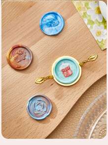 Metal Wax Seal Kit With Round Flower Square Hexagonal Mold Shapes For Wax Seal Stamp, Silicone Mat For Sealing Wax Kit, Wax Seal Mold For Wedding, Envelope, Card, Craft, Gift Wrapping