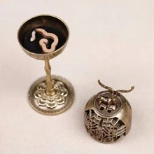 1 件空心鹿香炉，桌面香座，带香气装饰，适用于办公室和茶室 - 多色 - 查看 9