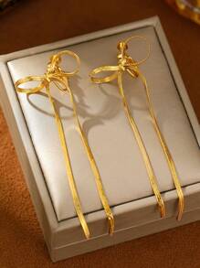 2 件/1 对 18K 镀金蝴蝶夹式耳环，优雅设计，无需穿孔，适合情人节、度假礼物