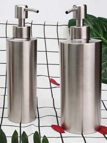 1 pièce Bouteille de lotion en acier inoxydable 304, bouteille de gel douche à pression manuelle pour la maison, bouteille distributrice, bouteille de désinfectant pour les mains, distributeur de savon de comptoir