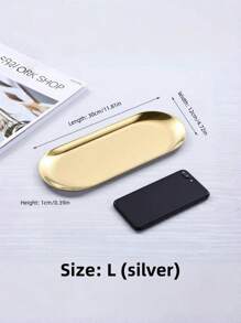1 pezzo Vassoio portabigiotteria in acciaio inossidabile, vassoio da riporre anelli, orecchini e oggetti di bigiotteria, colore oro o argento, vassoio da appendere, stile scandinavo, accessorio metallico per pastry, utile per il ritorno a scuola