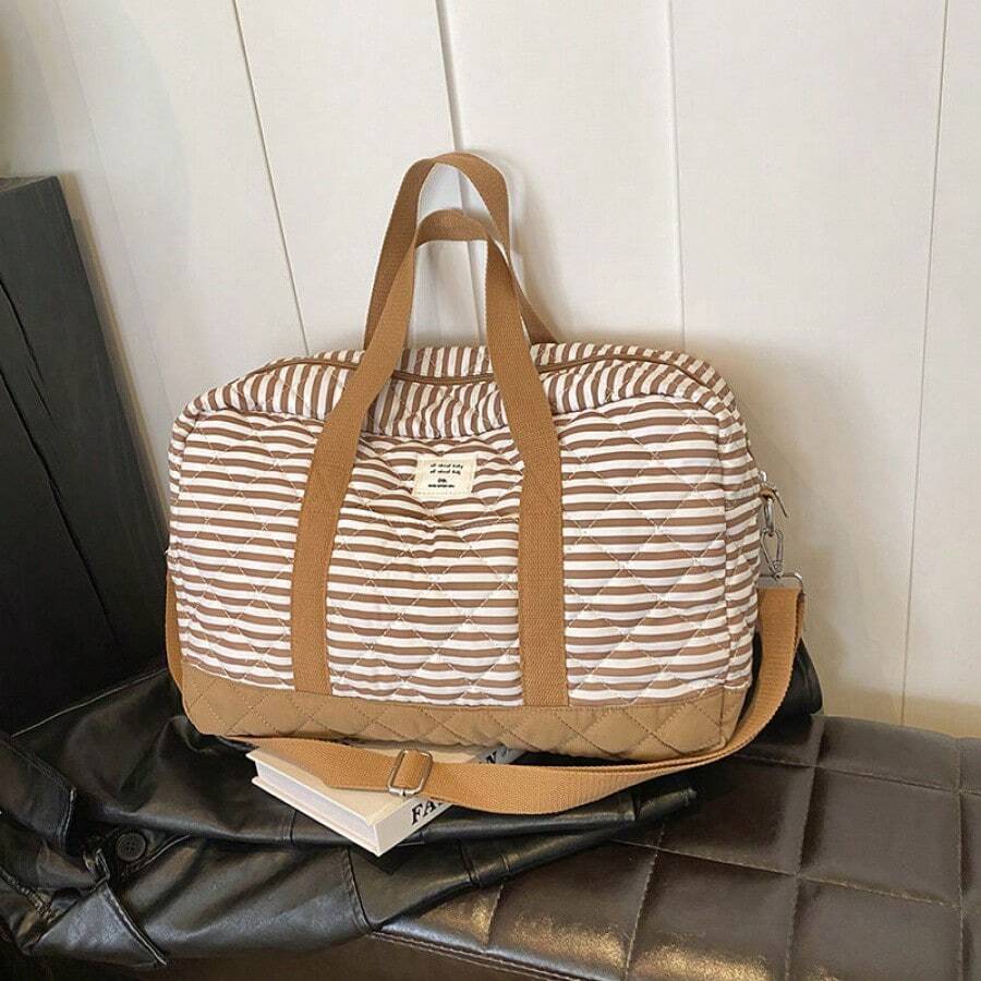 2024 New Colorblock Ins Style Mommy Bag, Handheld Outing Storage Bag ...
