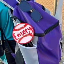 1pc Personalized Acrylic Baseball Softball Name Tag Charm - Custom Letter Keychain For Tote Bags, Gifts For Friends, Unique Valentine's Day, Halloween, Christmas Decor Accessory Without Electricity, Dawg, Engraved, Sequines, Unique, Customized, Ideal Gifts For Him, Ideal Gifts For Her, Her, Girlfriend, Children, Family, Friends, For Anniversaries, For Birthdays, For Weddings, For Graduation, For Housewarming, Personalized Gifts For Women/Men, Personalized/Customized Keychain, Bag Charms