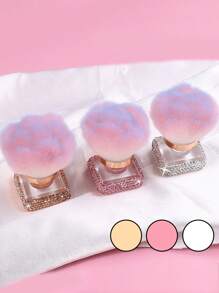 1支高级玫瑰造型化妆刷，水晶装饰，粉底腮红刷，大号玫瑰造型美甲刷，钻石边粉底刷，遮瑕刷，腮红刷，修容刷，腮红刷，古铜粉刷，散粉刷，粉底刷，腮红刷，赠品 - 彩色 - 查看 3