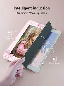 Customized Photo IPad Protective Case & Bow Leather Sleeve Compatible With IPad 10.2, IPad Pro 11-In.(M4)-2024, Tab S7/S8 11 Inch, Tab A7 Lite 8.7 Inch, Support Sleep/Wake, Stylus Slot, Ideal For Newborn, Kids, Family, Christmas, New Year Gift