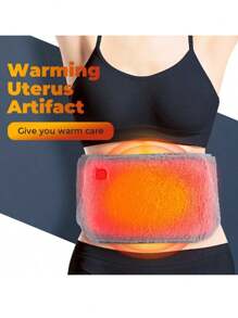 USB 供电电加热腰带，智能温控加热暖手器腹部和子宫保暖器 - 灰色 - 查看 4