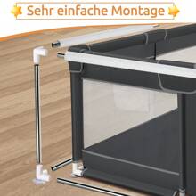 Sour Lemon Parque infantil para bebés Sour Lemon, valla para niños con barrera de espuma anticolisión con red transpirable, parque infantil de seguridad, que incluye 50 bolas oceánicas y 4 anillos de tracción