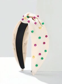 1 件成人打结仿珍珠头带，简约时尚休闲日常佩戴发带发箍 - 彩色 - 查看 10