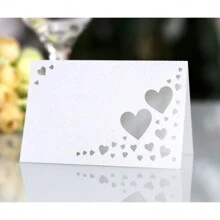 25 cái/gói Thẻ tên hình trái tim, nhiều kiểu dáng, kích thước mở 9*12cm, Thẻ tên trống, Thẻ trang trí bàn cho tiệc tùng, đám cưới, sinh nhật, ngày lễ tình nhân - Nhiều màu - Xem 6