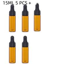 1个/5个/包 1毫升 2毫升 3毫升 5毫升 可重复灌装玻璃精油滴管瓶 10毫升 15毫升 20毫升 旅行便携精油小瓶
