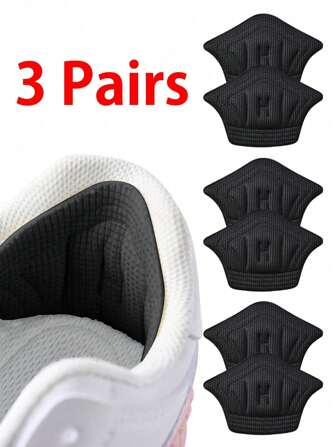 COSYLEE 3 Çift/6 Adet Siyah Topuk Tutucu, Uyacak Şekilde Kesilebilen Yastıklar