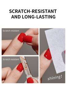 XEIJAYI 2瓶15毫升玻璃瓶装持久透明橡胶封层，LED UV强韧指甲，高光泽亮面凝胶指甲油