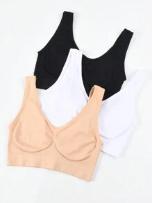 3pcs Women Sports Bra, Single Layer Comfortable Fitness Tank Tops - Multicolor - View 6