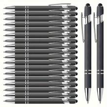20pcs/Set Multi-Color Ballpoint Pens With Stylus, Suitable For Touchscreen, Quick-Drying Black Ink, 2-In-1 Metal Pen Body Design, Medium Tip (1.0mm), Smooth Writing, With Clip - Ideal For Students And Office Use, Essential For Back To School Season - 20pcs - View 12