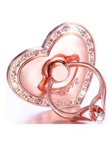 1 chiếc nhẫn kim loại đính đá Rhinestone dành cho điện thoại, hợp kim kẽm vàng di động, nhẫn kim loại điện thoại bất đối xứng, trầy xước bề mặt, mài mòn, móp méo, bong tróc, nứt nẻ, nhăn nheo, bong bóng là hiện tượng bình thường - Nhiều màu - Xem 9