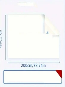 1 Roll Of 2m Length Static Cling White Board, No Adhesive, Suitable For Writing, Drawing, Erasable And Removable Wall Paper, Wall Sticker, For Office, Home, Kitchen, Student Supplies
