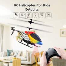 Helicóptero de control remoto M5 4DRC con giroscopio, mantener altitud, 2.4GHz 3.5 canales, juguete de vuelo interior para principiantes y adultos, alta/baja velocidad, luces LED, 2 baterías 25 min de tiempo de juego, 1 pieza de helicóptero RC