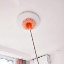 Tatukiko 多功能干湿拖把清洁器，用于擦窗户、拖地、洗车、墙壁、橱柜、房车车顶和高处，可延伸至 222.4 厘米长 - 橘白色 - 查看 11