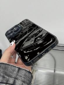 1个时尚汽车图案防滑保护手机壳，兼容苹果及苹果系列，国际版，非国内版 - 彩色 - 查看 6