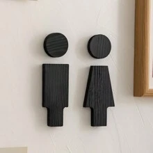 Charmantes hölzernes Badezimmer Schild: Klassischer Stil, wandmontiert, federlos, geeignet als Heimdekoration, ideales Geschenk