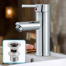 Basin Mixer Tap Modern Kitchen And Bathroom Sink Tap With Anti-Rust And Anti-Sewage Features Standard Panel Faucet Single Pipe Extension - Basin Mixer With Waste - View 3