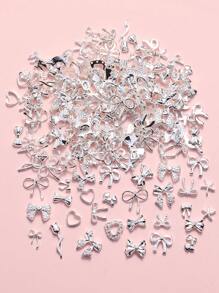 30pcs Y2K Mixed Butterfly & Heart Shape Nail Decorations, DIY Nail Jewelry, Nail Gems, Nail Art Supplies