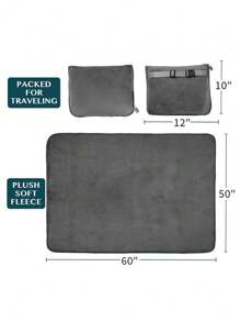 1PC 2 In 1 Throw Pillow Quilt,Airplane Blanket,Super Soft Travel Blanket - Multicolor - View 2