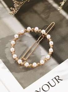 1pc Elegant Round Zinc Alloy Snap Hair Clip Hair Clips Claw Clips Hair Barrettes