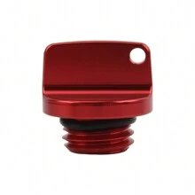 PowerMotor Tapón llenador de aceite de motor universal para motocicleta, tapa de tornillo gris con junta tórica, tapa de válvula del depósito de aceite, tapa del tanque de transmisión