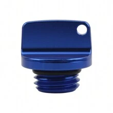 PowerMotor Tapón llenador de aceite de motor universal para motocicleta, tapa de tornillo gris con junta tórica, tapa de válvula del depósito de aceite, tapa del tanque de transmisión