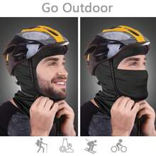 1pcs FOR Balaclava Face Mask UV Protection Ski Sun Hood Tactical Mask Men Women - Black - View 4