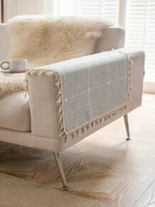 MeijiaMo 1 件方形格子图案桌布，多色可选，北欧田园休闲风格涤纶提花针织餐垫，适用于厨房、餐厅、酒店、卧室、床头柜、鞋柜、婚礼、派对、四季，60 厘米 * 60 厘米 - 彩色 - 查看 9