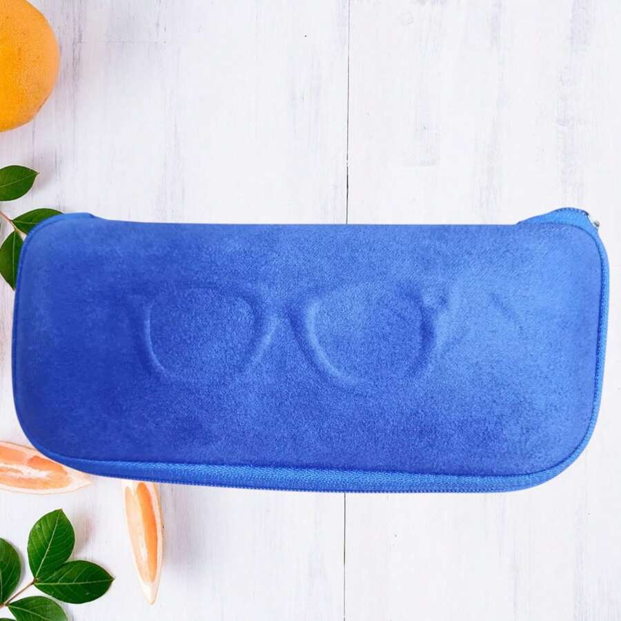 Protective Glasses Case. Glasses Design - Blue - View 1