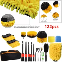 NetHong 122Pcs Car Detailing Brush Set Soft Brush Interior Wheel Valet Pro Cleaning Kit - Multicolor - View 1