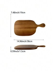 1pc Rosewood Creative Baseball Bat Shaped Cutting Board, Bread Board, Pizza Board, Sushi Board, Fruit Chopping Board, Asymmetric Double-Sided Chopping Board, Fruit Tray, Snack Tray, Tableware Tray, Dining Table Decor Tray, Halloween Christmas Decor Plate, Halloween Gift - Multiple Specifications - View 3