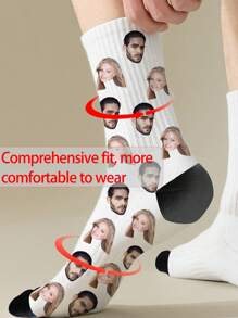 Custom Face Socks, Custom Photo Sock, Custom Printed Socks, Personalized Funny Face Socks, Custom Picture Socks, Put Any Face On The Socks, Anniversary Gift, Valentine Gift, Birthday Gift, Wedding Gift, Mother's Day Gift, Father's Day Gift, Best Friend Gift, Fall,Underwear & Sleepwear,Easy Comfort,Christmas Home Atmosphere
