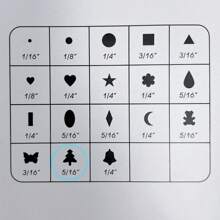 1PC Rubber-Coated Hole Punching Pliers, Hand-Held Punching Machine, Round/Square/Triangle/Heart/Star/Flower/Water Drop/Rectangle/Oval/Rhombus/Moon/Bear/Butterfly/Tree/Bell Hole DIY, Manual Small Metal Puncher, Stationery, Paper Loose-Leaf Handmade, Multiple Patterns, Ideal Gift