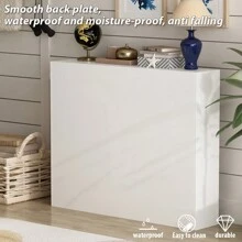 ECACAD Bookcase, Wood Bookshelf With 3 Tier Open Shelves, 8-Cube Storage Organizer Display Shelf For Living Room, Home Office, White