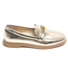 Moccasins With Decorative Buckle For Daily Wear - Gold - View 4