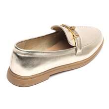 Moccasins With Decorative Buckle For Daily Wear - Gold - View 6