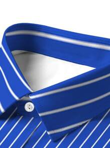 Men Clothes Long Sleeve Casual Stripe Shirt Fashion Top, Fall