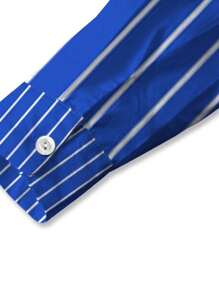 Men Clothes Long Sleeve Casual Stripe Shirt Fashion Top, Fall