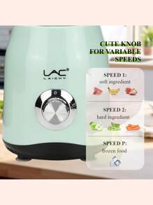 LAC 1 Set Lightweight & Portable Powder Pink/Green/Beige Dual Container Food Processor & Blender With UK Plug, For Juicing, Smoothie, Sauce - UK Plug(220-240V) - View 8