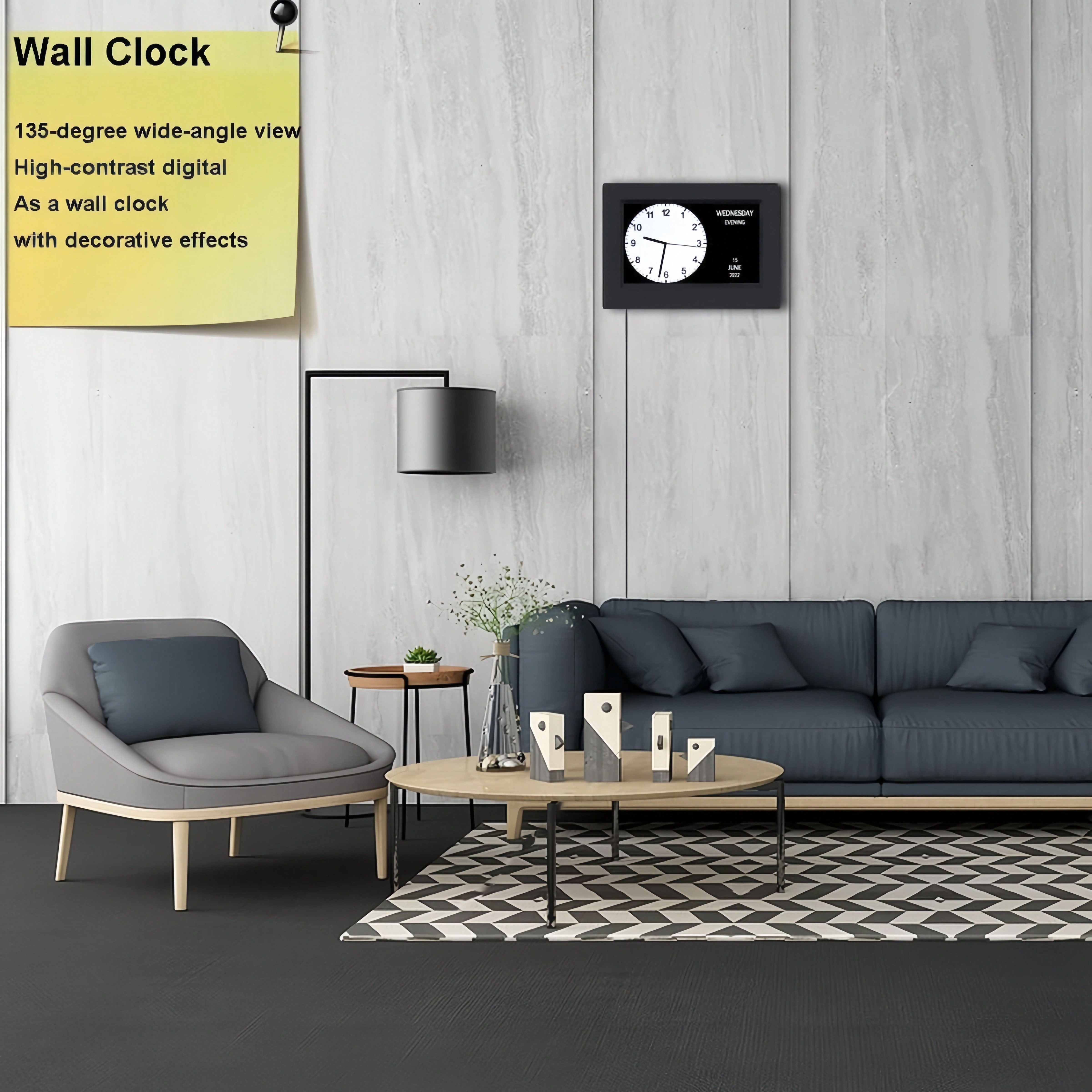 Digital Calendar Clock With Day Date
